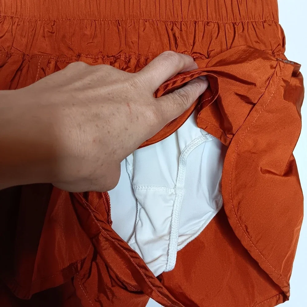 Free People FP Movement The Way Home Shorts XS Burnt Orange Running Athleisure